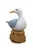 Vintage Lynda C. Bryan hand-carved pine wooden wildlife sculpture beautifully captures the likeness of a Herring Gull...