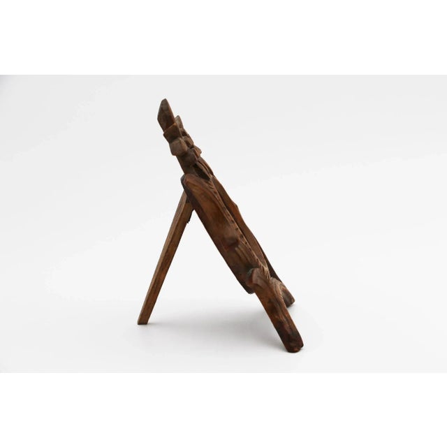 Wood 19th Century Madonna and Child, Small Porcelain Plaque, Wooden Frame, Germany For Sale - Image 7 of 13