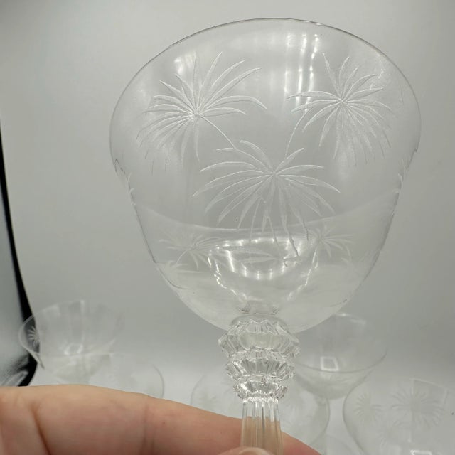Transparent Vintage Lido Clear by Fostoria Champagne/Tall Sherbet Glasses- Set of 8 For Sale - Image 8 of 11