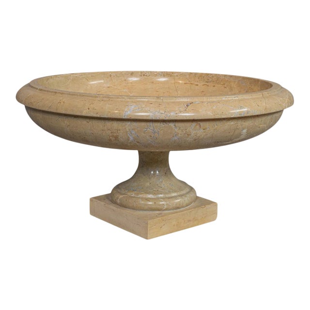 Late 20th Century Marble Pedestal Decorative Fruitbowl For Sale