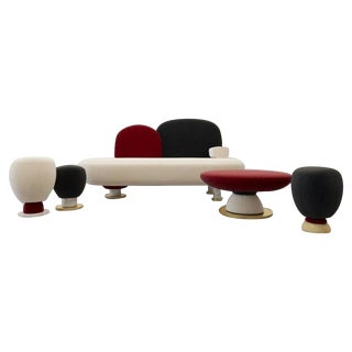 Toadstool Collection Ensemble Sofa with Table and Puffs by Pepe Albargues, Set of 5 For Sale