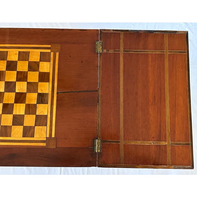 18th Century Louis XVI Marquetry Game Table: Antique Mahogany Chessboard For Sale - Image 5 of 10