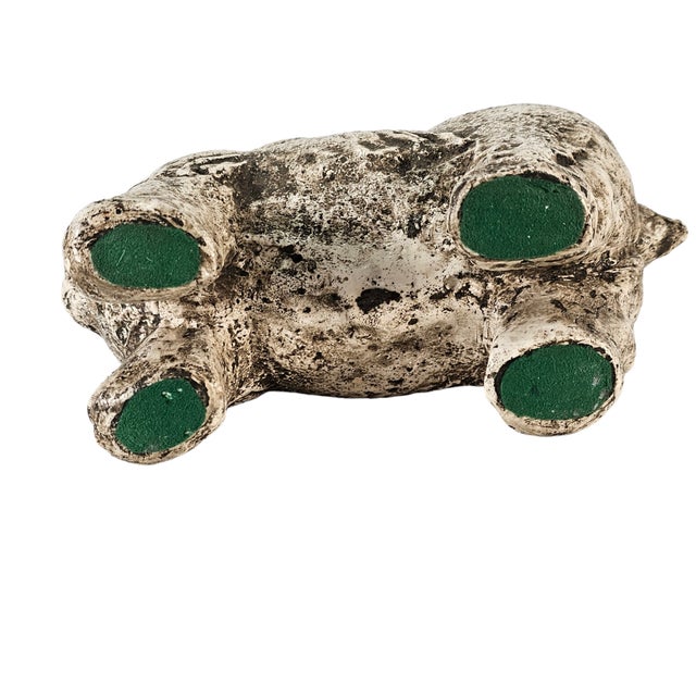 Museum Style Cast Composite Ram Sculpture Long Neck Figural 16" For Sale - Image 9 of 9