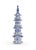 Contemporary Ceramic Blue & White Pagoda For Sale - Image 3 of 3