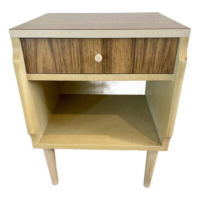 Mid 20th Century Kent Coffey Teakway Nightstand Gold Snowflake Mahogany Finish For Sale