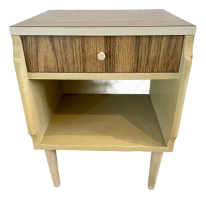 Mid 20th Century Kent Coffey Teakway Nightstand Gold Snowflake Mahogany Finish