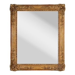 19th Century Gilt Decorated French Mirror For Sale