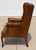 Vintage Tufted Faux Leather Wingback Armchair – Chesterfield Library Chair For Sale - Image 4 of 18