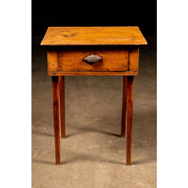 Early Oak Farmhouse Side Table For Sale - Image 4 of 8