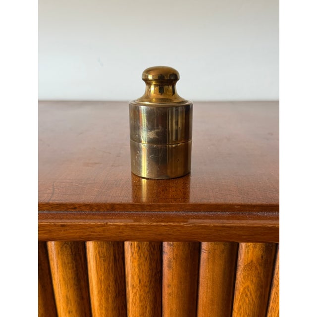 Brass Weight Shaped Table Lighter, Mauro Manetti Italy 1970 For Sale - Image 10 of 12