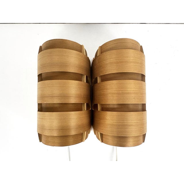 Beige V155 Wall Lamps in Pine by Hans-Agne Jakobsson, 1960s, Set of 2 For Sale - Image 8 of 13