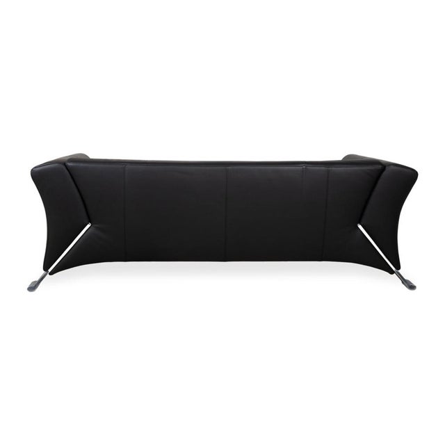322 3-Seater Sofa in Black Leather from Rolf Benz For Sale - Image 12 of 14