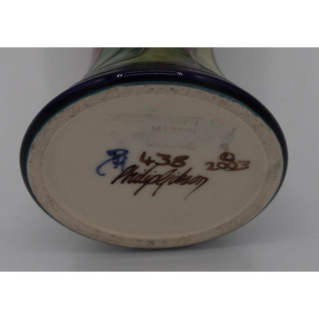Moorcroft by Philip Gibson Pottery Vase - Trinity Design - 12 1/2" H For Sale - Image 4 of 5