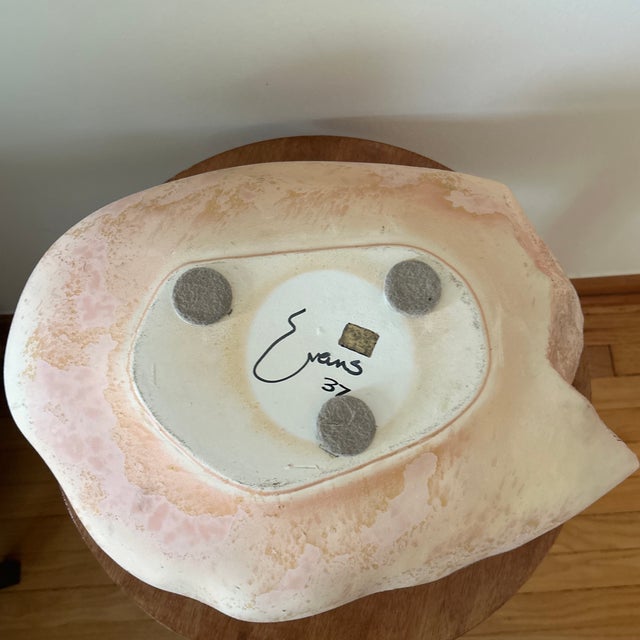 Monumental Modernist Large Raku Vase by Tony Evans (1942- 2009 ) Organic Freeform Shape Signed For Sale - Image 11 of 12
