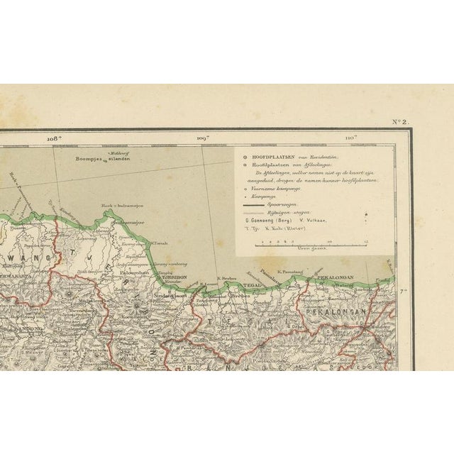 Paper Map of Java, Madura and Bali, 1884 For Sale - Image 7 of 12
