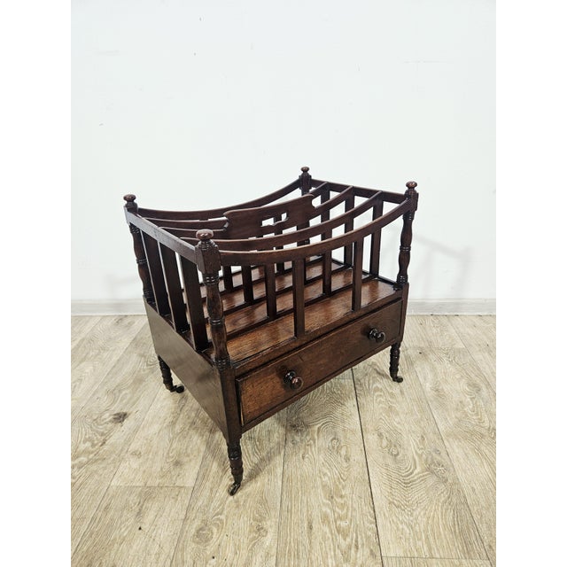 Victorian Newspaper Rack in Oak For Sale - Image 6 of 14