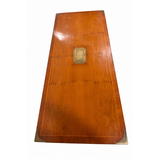 Mid 19th Century Vintage Campaign Dresser With Brass Hardware For Sale - Image 5 of 6