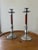 Beautiful pair of Reed & Barton silver and wood candlestick holders. In great condition, made of wood and metal with heavy...