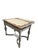 Art Deco Vintage Art Deco Porcelain Enamel Drop Leaf Kitchen Table With Drawer For Sale - Image 3 of 9