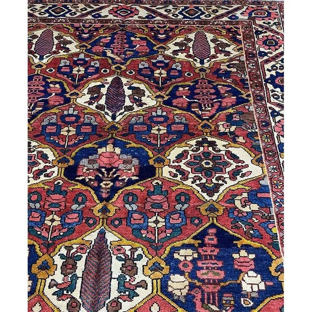 1940s Persian Bakhtiari Area Rug 7'0" X 10'0" For Sale - Image 10 of 13
