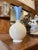 Mid-Century Modern Mid-Century Modern Art Deco Style Ceramic Bulb Vase – Ivory & Powder Blue For Sale - Image 3 of 4