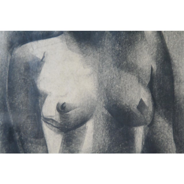 1940's Charcoal Modern Nude Drawing Attributed to David Norton For Sale In Los Angeles - Image 6 of 9