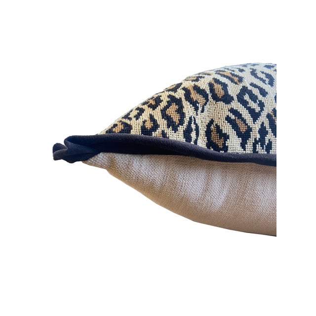 Custom Pair of Leopard Print Euro Pillows For Sale - Image 10 of 11