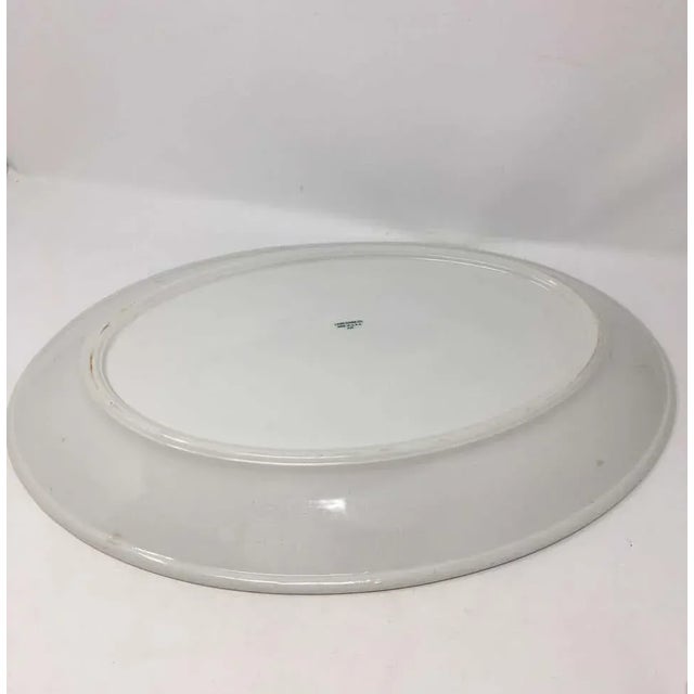 Ceramic Vintage Carr China Co. Large Ironstone Platter For Sale - Image 7 of 9