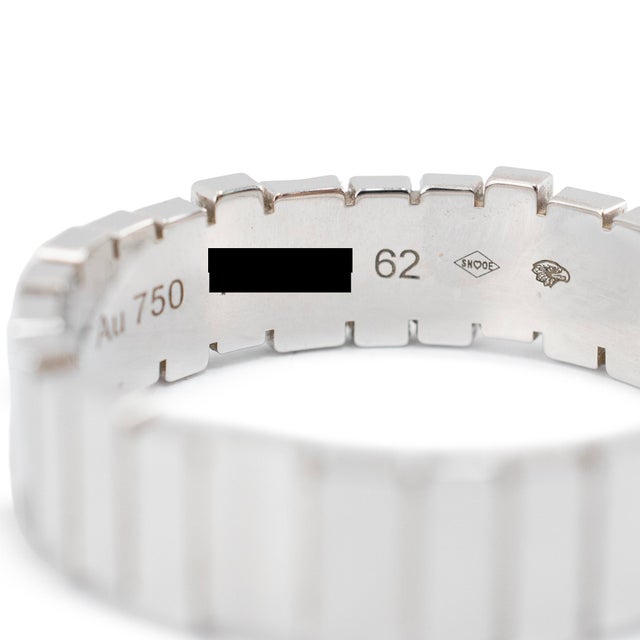 Metal Men’s Christian Dior Gem Collection 18k White Gold Band Ring, Size 10 For Sale - Image 7 of 8