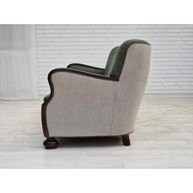 Danish 3-Seater Sofa in Furniture Wool and Oak Wood, 1960s For Sale - Image 16 of 18