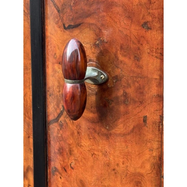 Brown Art Deco Fluted Double Wardrobe, 1930 For Sale - Image 8 of 11