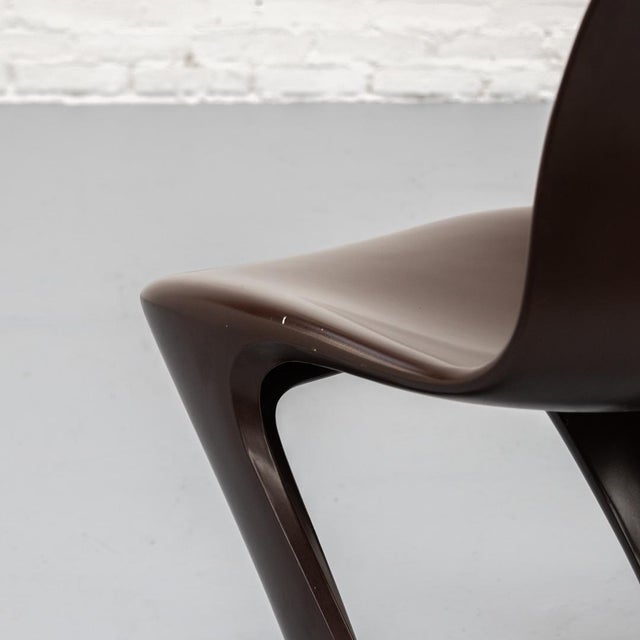 Brown Z Chair by Ernst Moeckl for Horn Collection, 1970s For Sale - Image 8 of 16