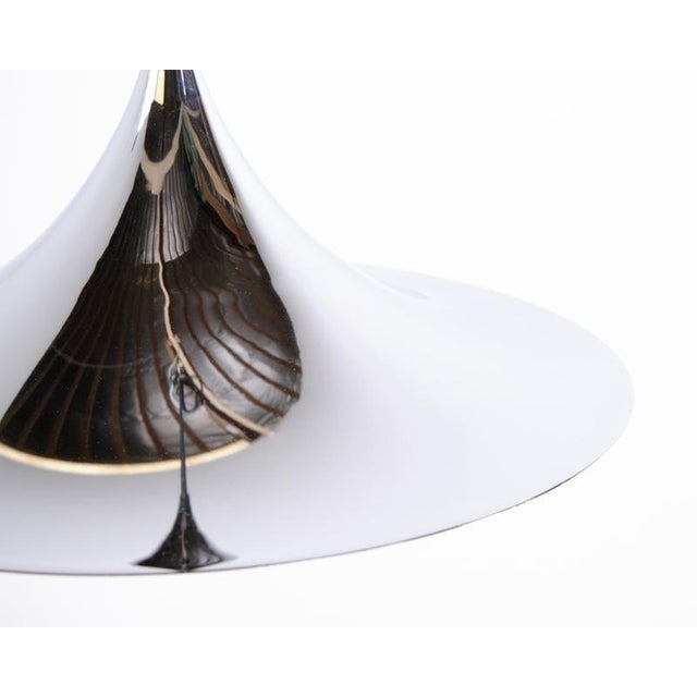 Claus Bonderup Semi Trumpet Pendant in Chrome by Claus Bonderup and Torsten Thorup For Sale - Image 4 of 6