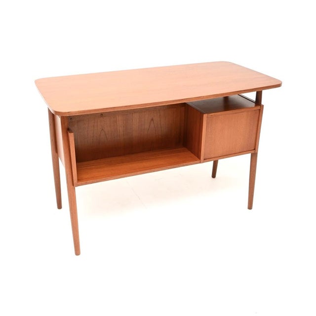 1960s Vintage Danish Teak Desk by Gunnar Nielsen for Tibergaard, 1960s For Sale - Image 5 of 13