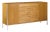 Paul McCobb for Calvin Linear Mid Century Walnut and Stainless Steel Credenza For Sale