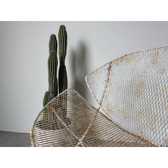 Metal 1960’s Vintage Maurizio Tempestini for Salterini “Clamshell” or “Orange Slice” Outdoor Settee For Sale - Image 7 of 11