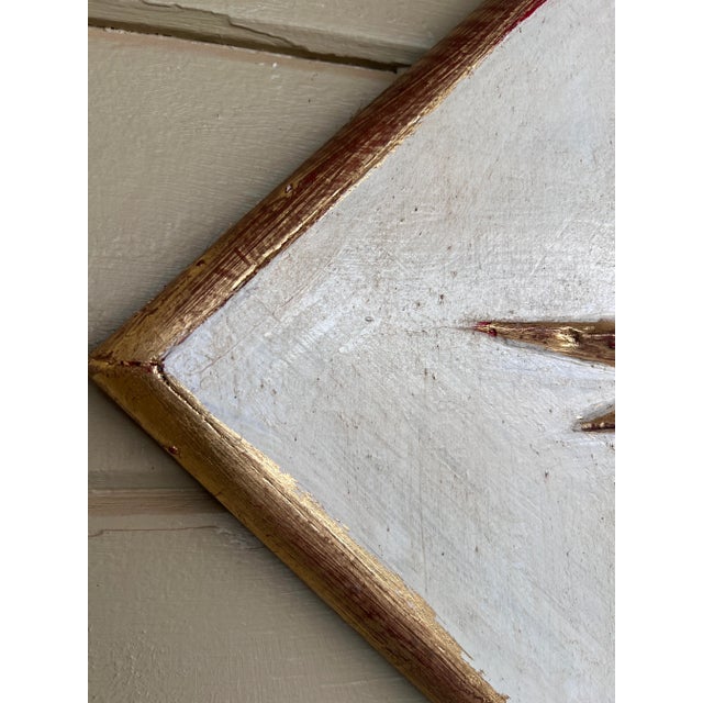 Italian Baroque Style Wood Gesso Giltwood Sunburst Panel With Carved Eye of Providence For Sale - Image 4 of 10