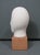 Cycladic-Style Modernist Bisque Ceramic Head Sculpture on Wooden Base For Sale In Austin - Image 6 of 10