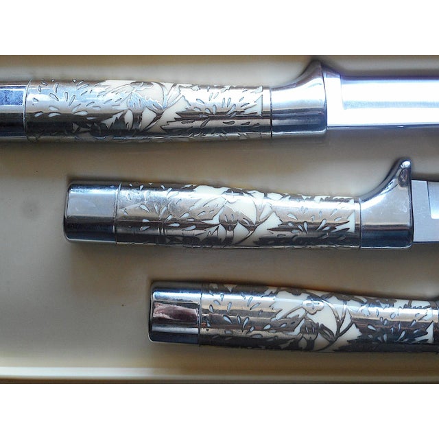 Vintage Mid 20th C. Carving Set-Chrome Plated Surgical Steel For Sale - Image 4 of 6