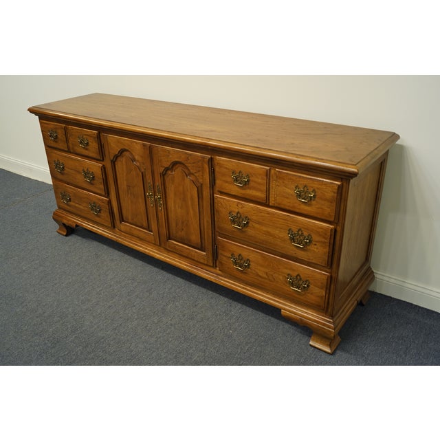 Thomasville Furniture Fisher Park Collection Solid Oak 75" Triple Door Dresser 21611150 Chairish