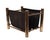 Black Vintage Brass and Canvas Magazine Holder, 1970s For Sale - Image 8 of 10