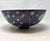Miguel Pineda Enamel Bowl, Footed. Enamel on copper, with designs applied using the sgraffito technique. Darker blue...