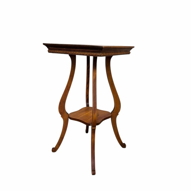 Victorian Antique Two Tier Side, Drink Table For Sale - Image 3 of 7