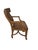 Taupe Pair of Vintage Regency Style Upholstered Wood Armchairs on Casters For Sale - Image 8 of 11
