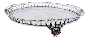 Silver Tray with Rack Resting and Raised Feet