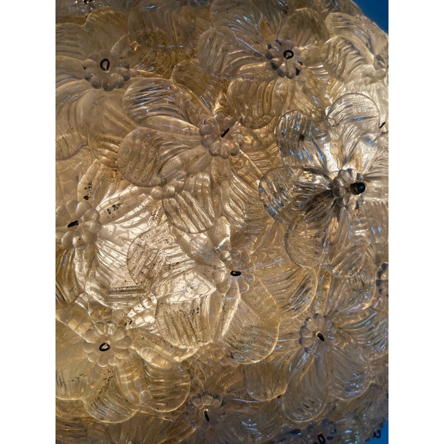 Murano Glass Flower Flushmounts from Seguso, 1960s, Set of 2 For Sale - Image 11 of 13