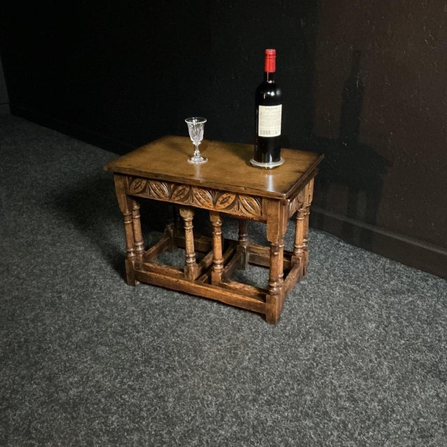 Oak Nest of Tables, 1965, Set of 3 For Sale - Image 3 of 7