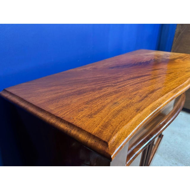 Antique Victorian Carved Flame Mahogany Sideboard For Sale - Image 5 of 18