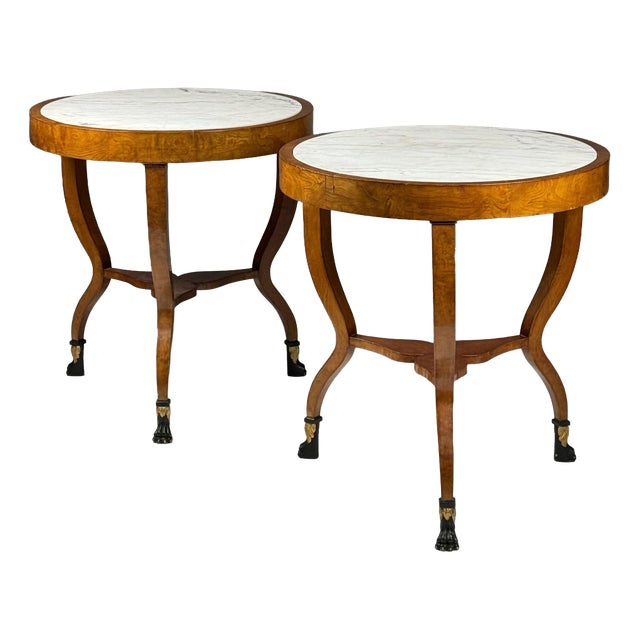 Empire Style Gueridon Tables, 20th Century, Set of 2 For Sale