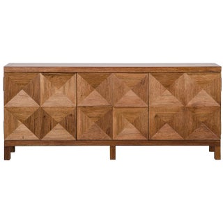 NOIR Quadrant 3 Door Sideboard, Dark Walnut For Sale